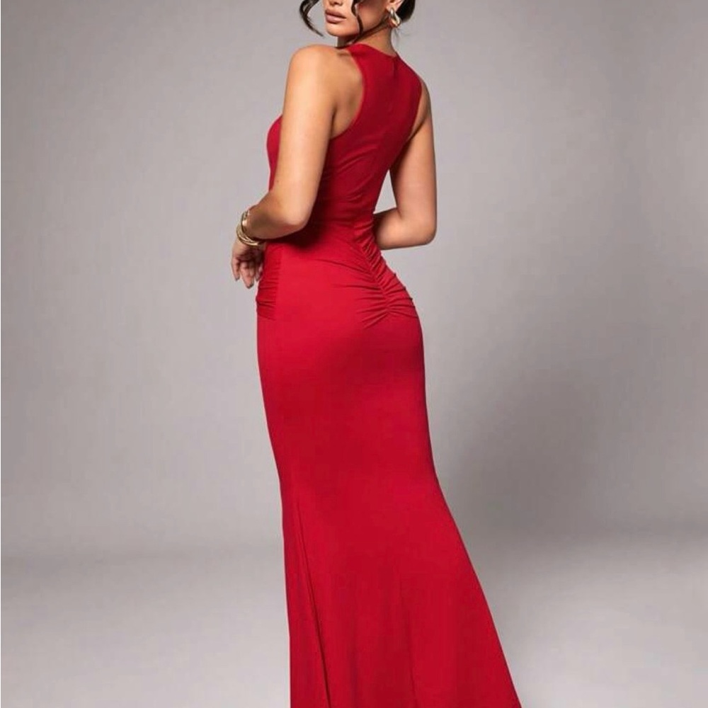 SHEIN Vibrant Red Maxi Dress